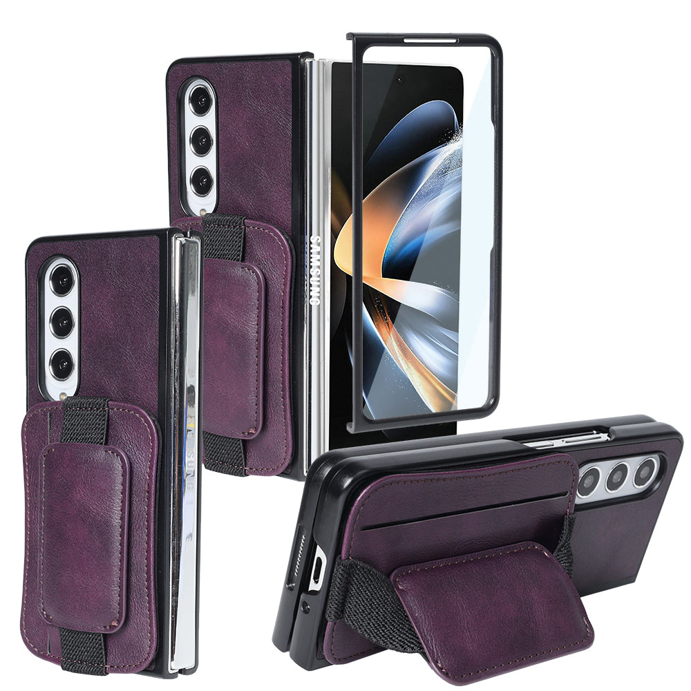 For Samsung Galaxy Z Fold3 5G Case Rotating Kickstand Card Holder Protective Cover For Samsung Galaxy Z Fold3 5G Case Rotating Kickstand Card Holder Protective Cover